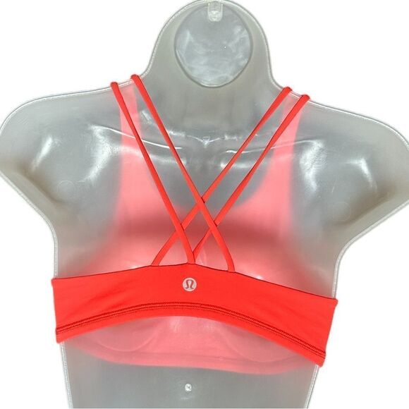 Lululemon Energy Orange Sport Bra Razorback Running Support Bra - Picture 2 of 7